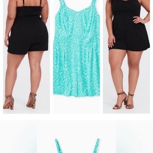 Torrid  Challis Romper Ditsy Floral Print Adjustable Straps Smocked Back Size 3X